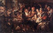 JORDAENS, Jacob The Bean King f painting